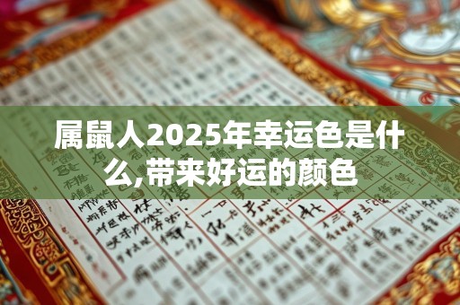 属鼠人2025年幸运色是什么,带来好运的颜色