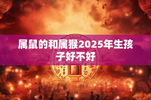 属鼠的和属猴2025年生孩子好不好