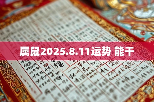 属鼠2025.8.11运势 能干