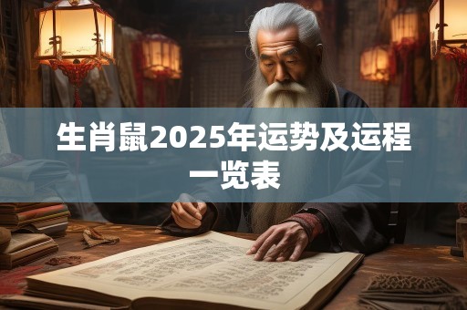 生肖鼠2025年运势及运程一览表
