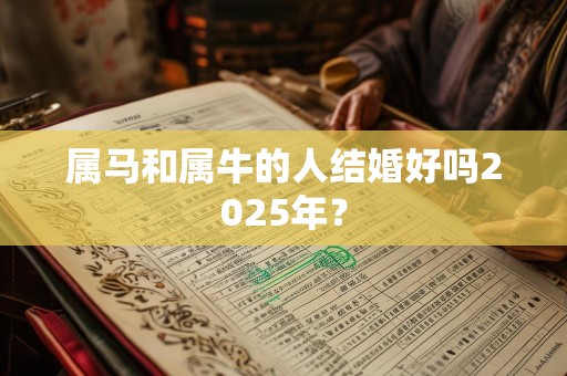 属马和属牛的人结婚好吗2025年？