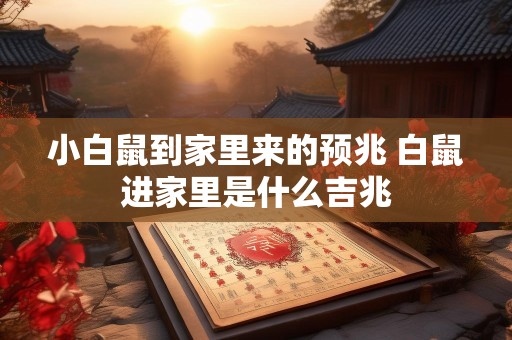 小白鼠到家里来的预兆 白鼠进家里是什么吉兆