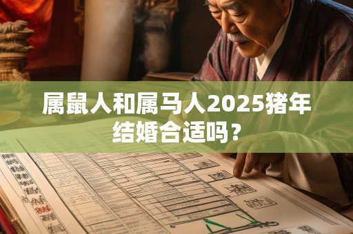 属鼠人和属马人2025猪年结婚合适吗？