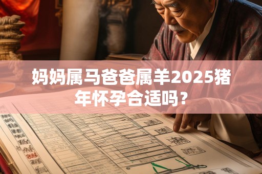 妈妈属马爸爸属羊2025猪年怀孕合适吗？