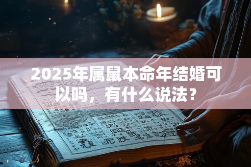 2025年属鼠本命年结婚可以吗，有什么说法？