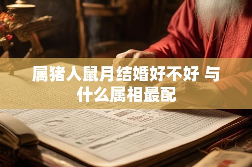 属猪人鼠月结婚好不好 与什么属相最配