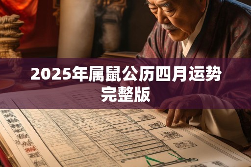 2025年属鼠公历四月运势完整版