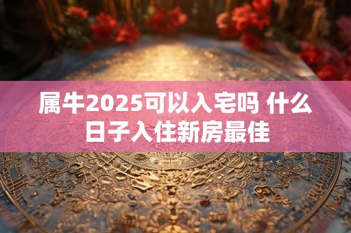 属牛2025可以入宅吗 什么日子入住新房最佳