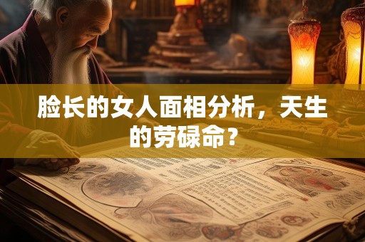 脸长的女人面相分析，天生的劳碌命？