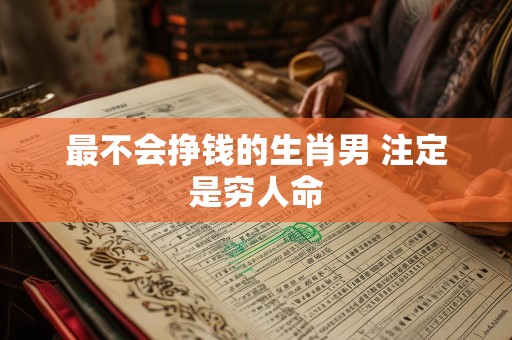 最不会挣钱的生肖男 注定是穷人命
