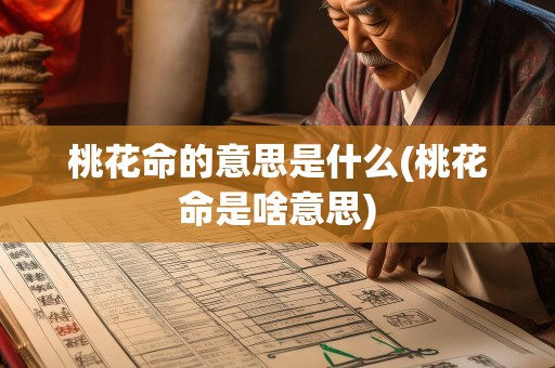 桃花命的意思是什么(桃花命是啥意思)