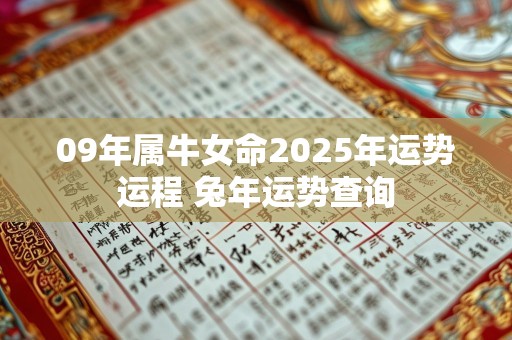 09年属牛女命2025年运势运程 兔年运势查询