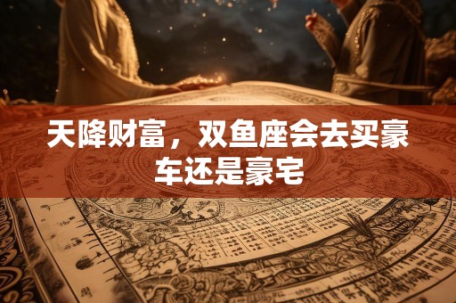 天降财富，双鱼座会去买豪车还是豪宅