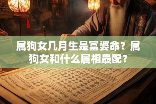 属狗女几月生是富婆命？属狗女和什么属相最配？