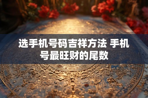 选手机号码吉祥方法 手机号最旺财的尾数