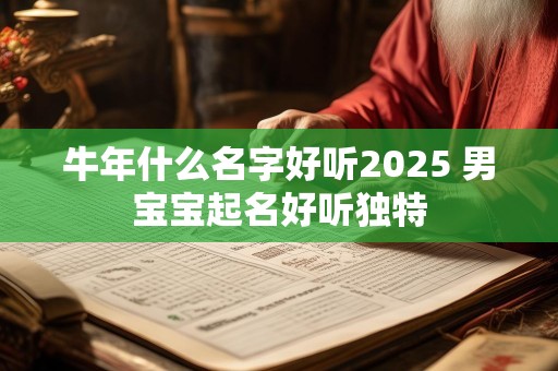 牛年什么名字好听2025 男宝宝起名好听独特
