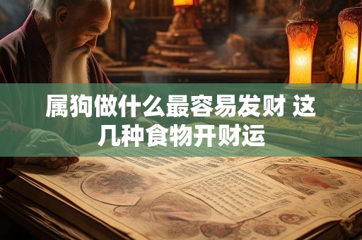 属狗做什么最容易发财 这几种食物开财运