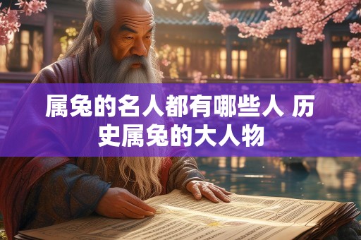 属兔的名人都有哪些人 历史属兔的大人物