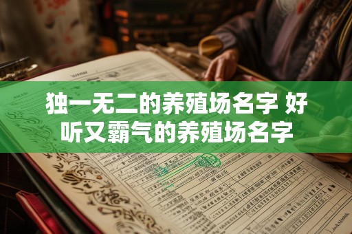 独一无二的养殖场名字 好听又霸气的养殖场名字