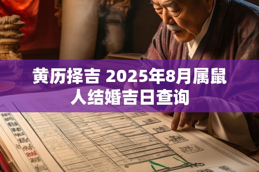 黄历择吉 2025年8月属鼠人结婚吉日查询