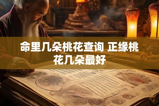 命里几朵桃花查询 正缘桃花几朵最好