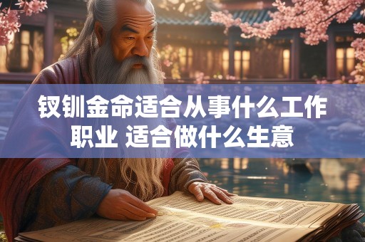 钗钏金命适合从事什么工作职业 适合做什么生意