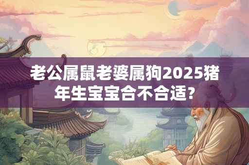 老公属鼠老婆属狗2025猪年生宝宝合不合适？