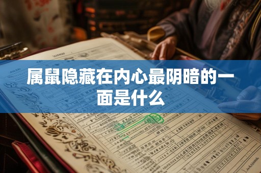 属鼠隐藏在内心最阴暗的一面是什么