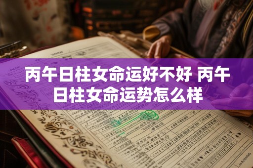 丙午日柱女命运好不好 丙午日柱女命运势怎么样