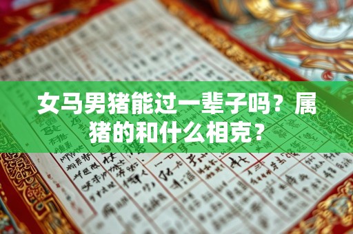 女马男猪能过一辈子吗？属猪的和什么相克？