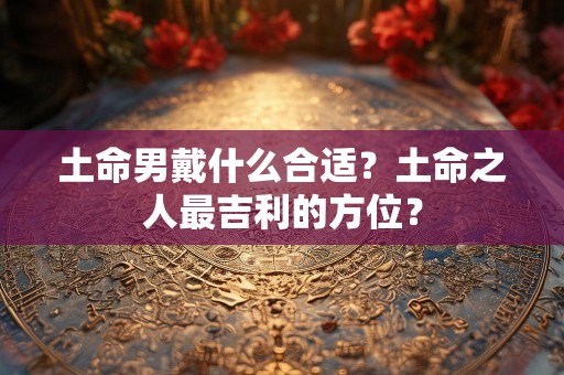 土命男戴什么合适？土命之人最吉利的方位？