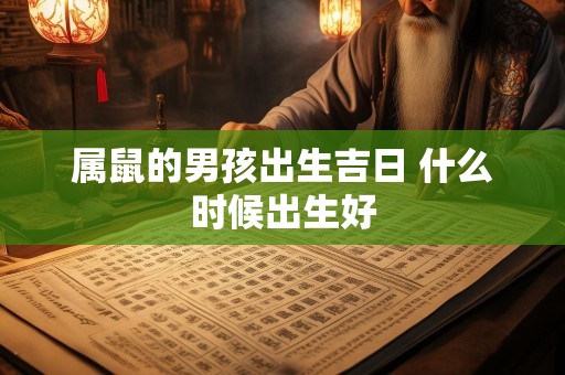 属鼠的男孩出生吉日 什么时候出生好