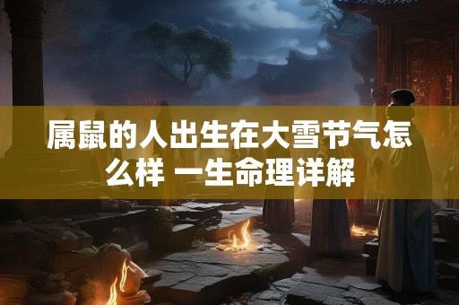 属鼠的人出生在大雪节气怎么样 一生命理详解