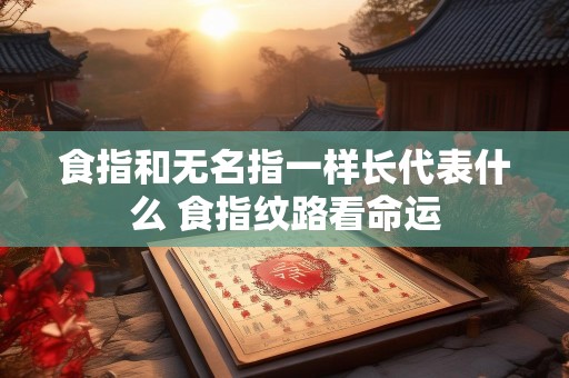 食指和无名指一样长代表什么 食指纹路看命运