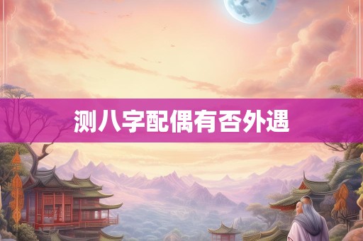 测八字配偶有否外遇