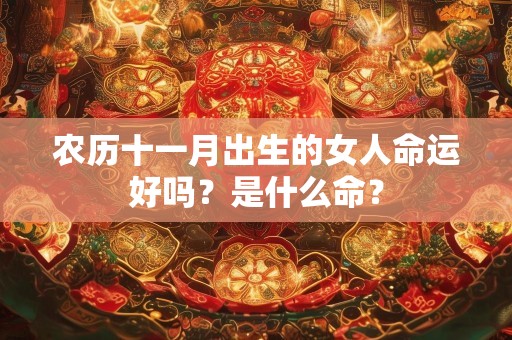 农历十一月出生的女人命运好吗？是什么命？