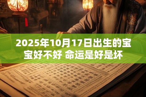 2025年10月17日出生的宝宝好不好 命运是好是坏