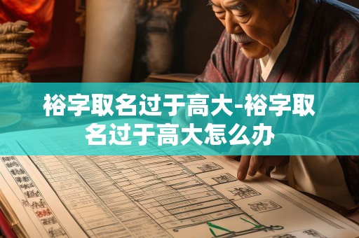 裕字取名过于高大-裕字取名过于高大怎么办