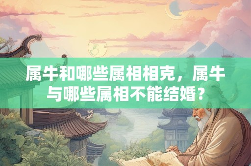 属牛和哪些属相相克，属牛与哪些属相不能结婚？