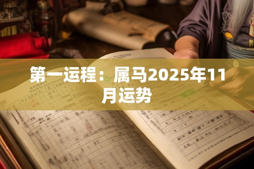 第一运程：属马2025年11月运势