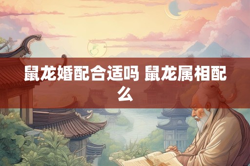 鼠龙婚配合适吗 鼠龙属相配么