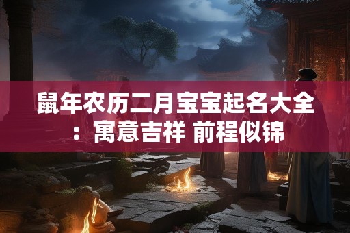 鼠年农历二月宝宝起名大全：寓意吉祥 前程似锦