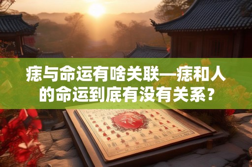 痣与命运有啥关联—痣和人的命运到底有没有关系？