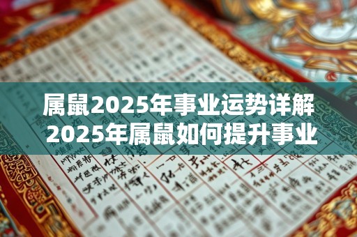 属鼠2025年事业运势详解 2025年属鼠如何提升事业运