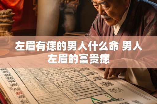 左眉有痣的男人什么命 男人左眉的富贵痣