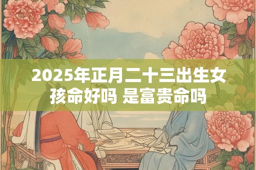 2025年正月二十三出生女孩命好吗 是富贵命吗