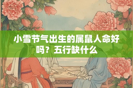 小雪节气出生的属鼠人命好吗？五行缺什么