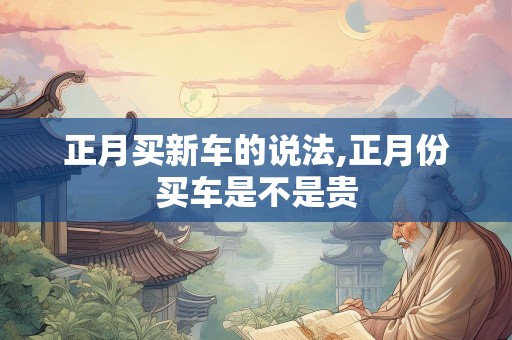 正月买新车的说法,正月份买车是不是贵