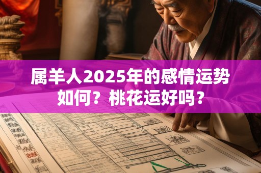 属羊人2025年的感情运势如何？桃花运好吗？