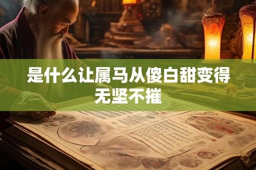 是什么让属马从傻白甜变得无坚不摧